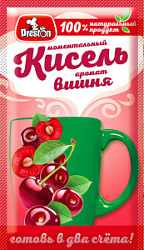 Кисель моментальный  Pr.Preston с ароматом вишни, 30 гр