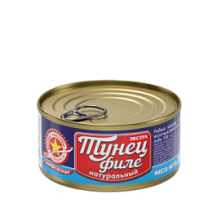 Тунец филе натуральный "Вкусные Консервы", 185 гр