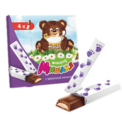 Шоколад Мишаня с молочн. начинкой 45 г