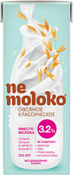 Nemoloko напиток овсяный классический 3.2%, 200 мл