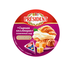 Сыр плавленный "Сырная коллекция" President 45%, 140 гр