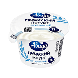 Йогурт Греческий натуральный Авида 2%, 140 г