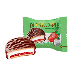 Печенье-сэндвич с маршмеллоу и клубничным джемом DONKO-PIE ТОР, 1,5 кг