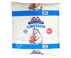 Сметана Белый город 20%, 450 гр