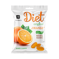 Карамель леденцовая Diet Апельсин без сахара Малвикъ, 50 г