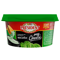 Сыр плавленный My Cheese со вкусом васаби President 51%, 125 г