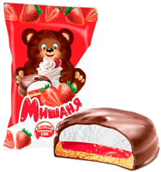 Десерт Мишаня клубника со сливками, 1 кг