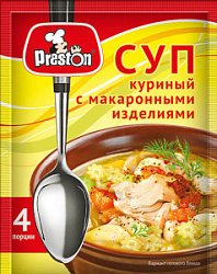 Суп куриный Pr.Preston с макаронными изделиями, 60 гр