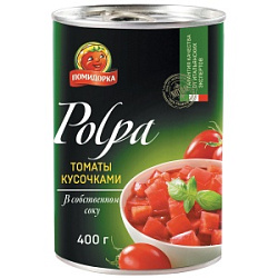 Томаты кусочками Помидорка, 400 г