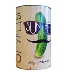 Огурцы маринованные Sunfeel, 1,25 л