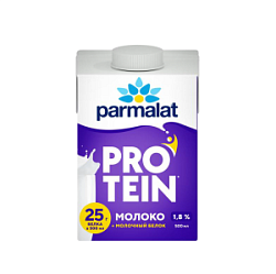 Молоко ультр.безлакт.обогащ.молочным белком PROTEIN 1.8% 500мл Parmalat 