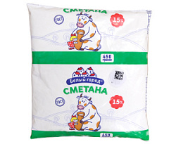 Сметана Белый город 15%, 450 г