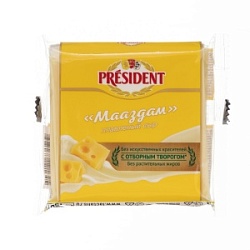 Сыр плавленный "Мааздам" President 40%, 150 гр